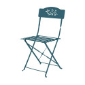 VERONE - Chaise de jardin pliante - Bleu Canard