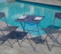 FLORONE - Ensemble table et chaises de jardin - 2 places - Gris Anthracite