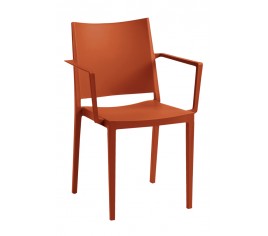 LAGOS - fauteuil de jardin plastique - Terracotta