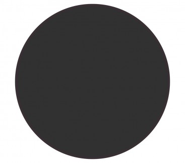 Tapis d'extérieur rond uni ⌀120 cm - Noir et gris